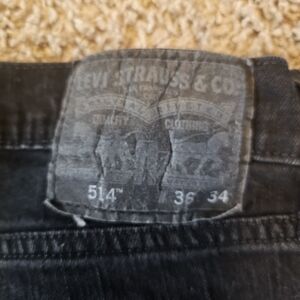 Levi's Men's Black Denim Jeans Size 36 X 34